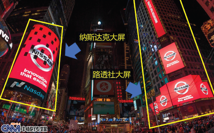 紐約時(shí)代廣場(chǎng)大(dà)屏廣告投放(fàng)找中秘傳媒